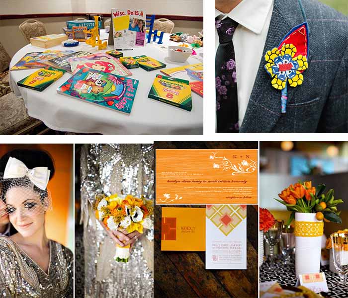 1960s themed wedding party