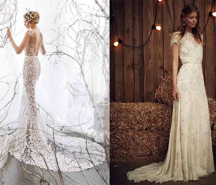 2017 wedding dresses with long train