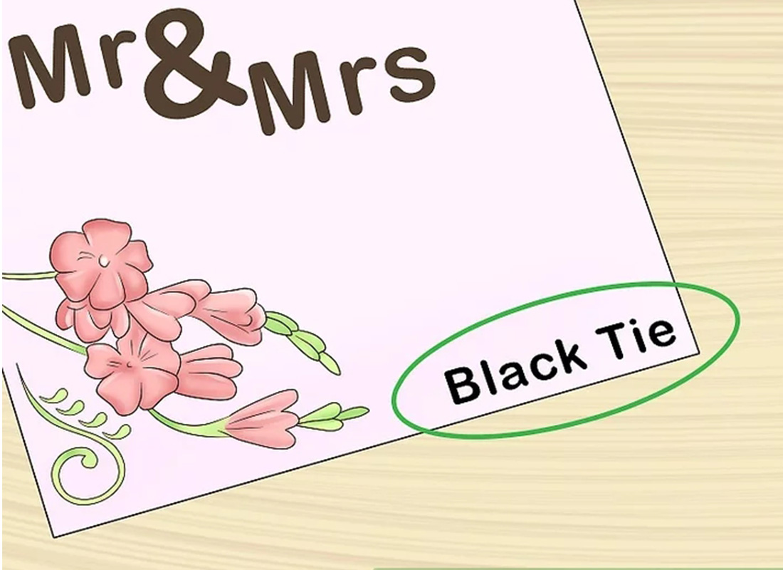 wedding invitation with dress code