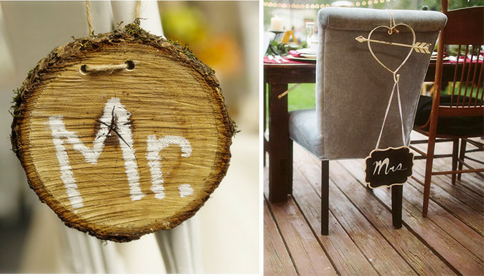 antique rustic table sign