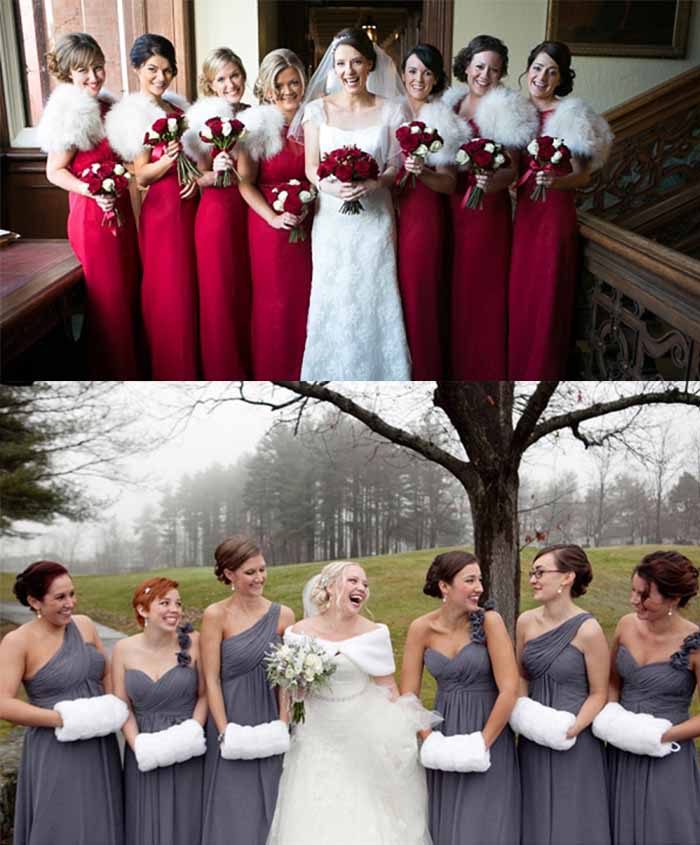 Bridesmaid dresses for christmas wedding