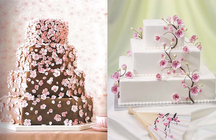 cherry blossom wedding cakes