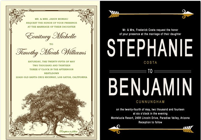 creative wedding invitation