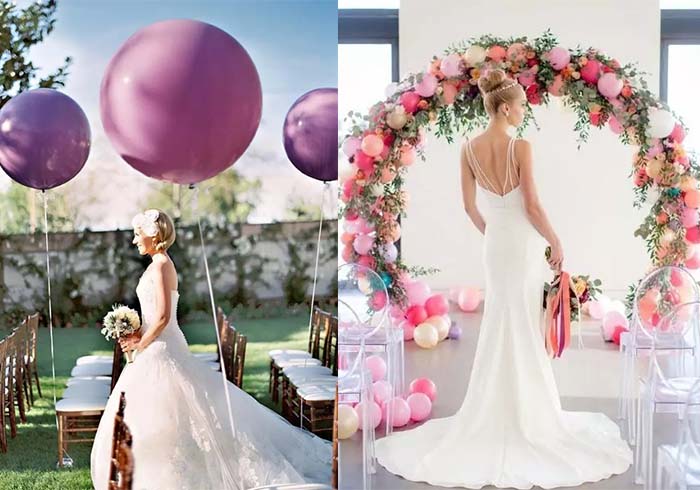 decorate ceremony area with balloons