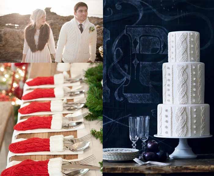 decoration of warm winter wedding