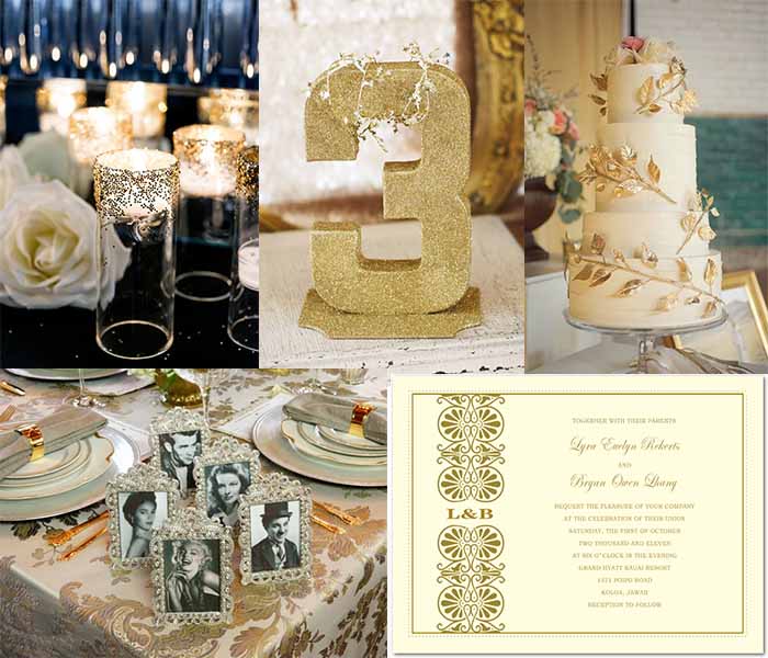 golden age themed wedding