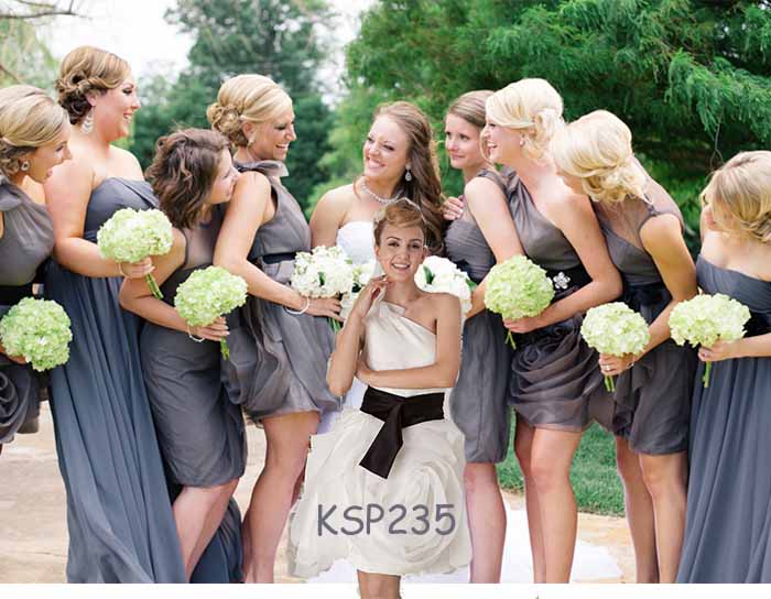 grey bridesmaid dresses