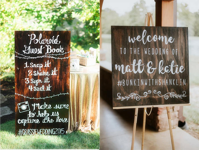 hashtag slice for rustic wedding