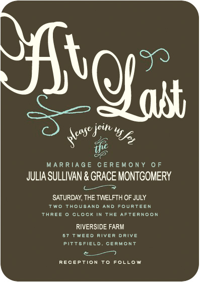 modern calligraphy wedding invitations HPI017