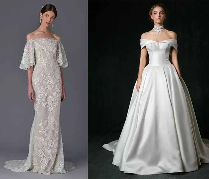 off the shoulder wedding dresses 2017