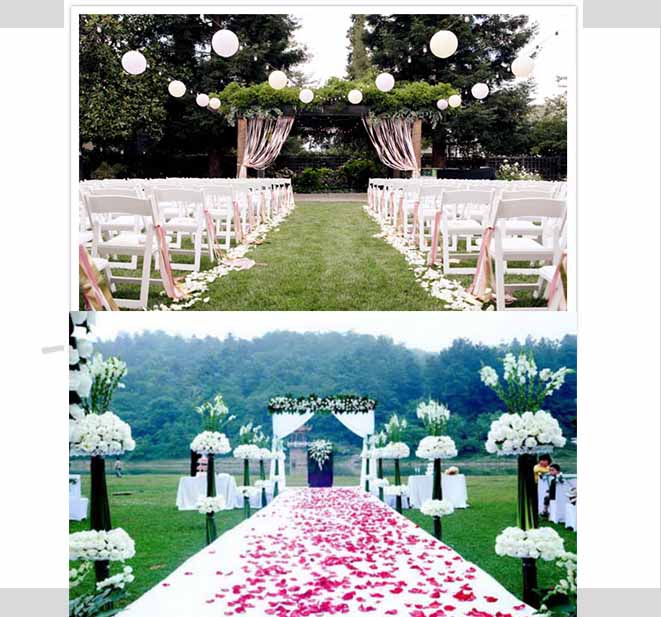 outdoor garden wedding layout decoration