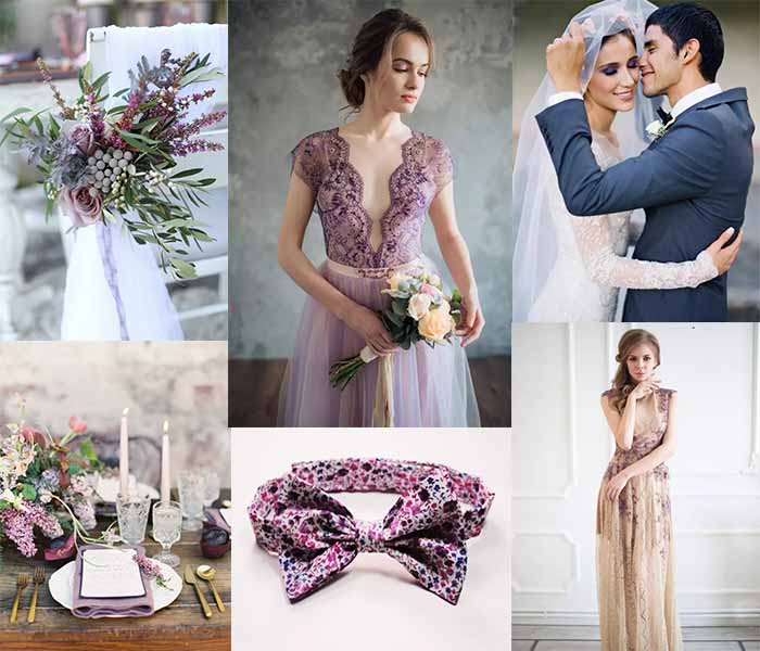 purple in wedding party