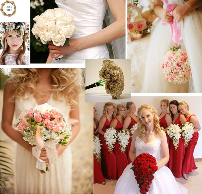 rose wedding bouquets