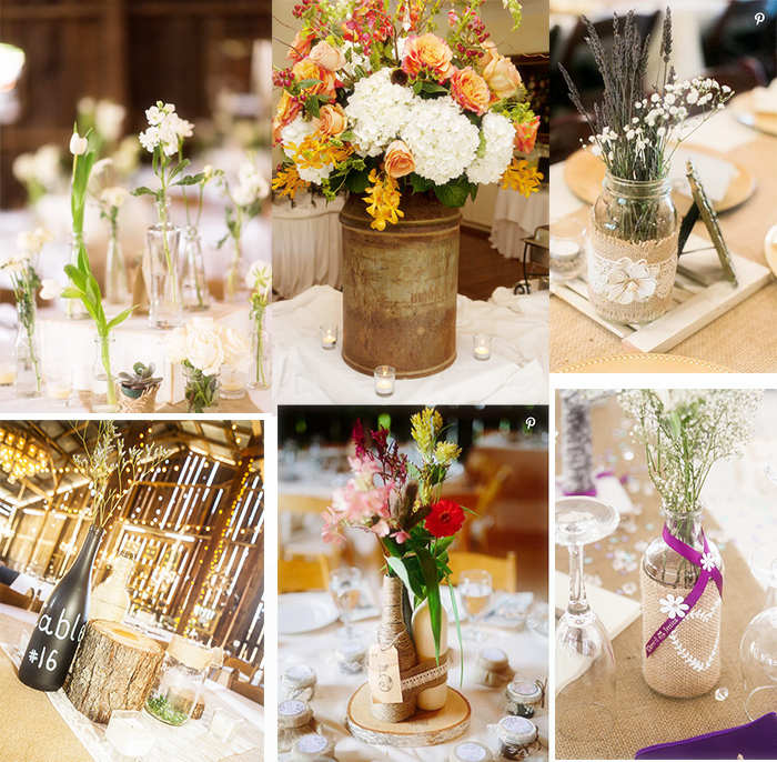 rustic wedding centerpieces