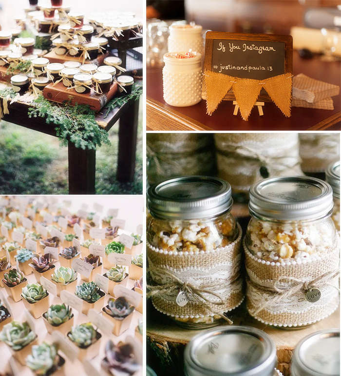 rustic wedding favors