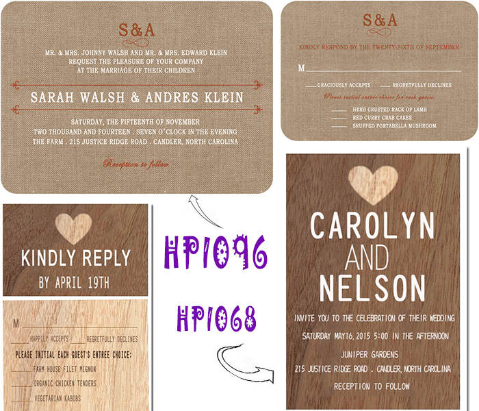 rustic wedding invitations
