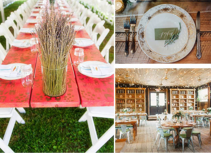 rustic wedding table decoration