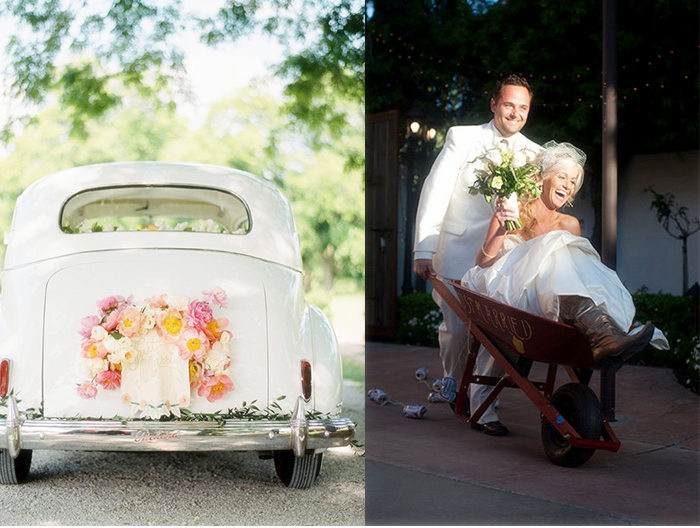 special exit of rustic wedding