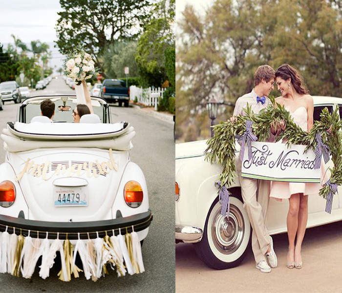 special wedding car decoration