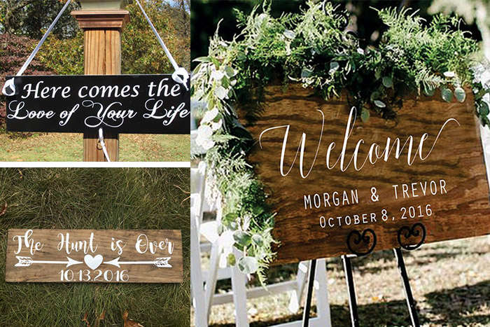 special wedding signs