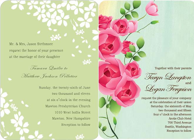 spring wedding invitations