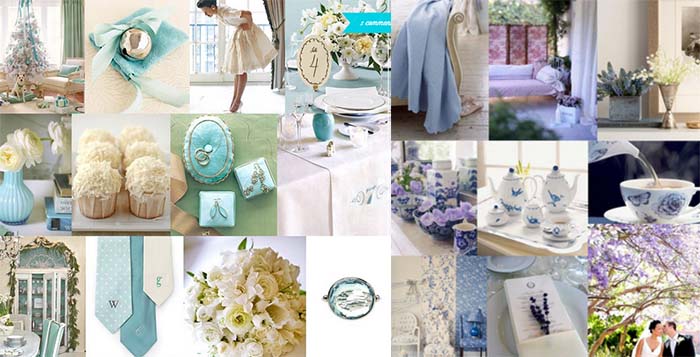 tiffny blue and purple wedding color