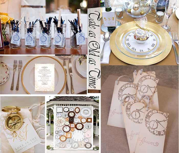 time-themed vintage wedding