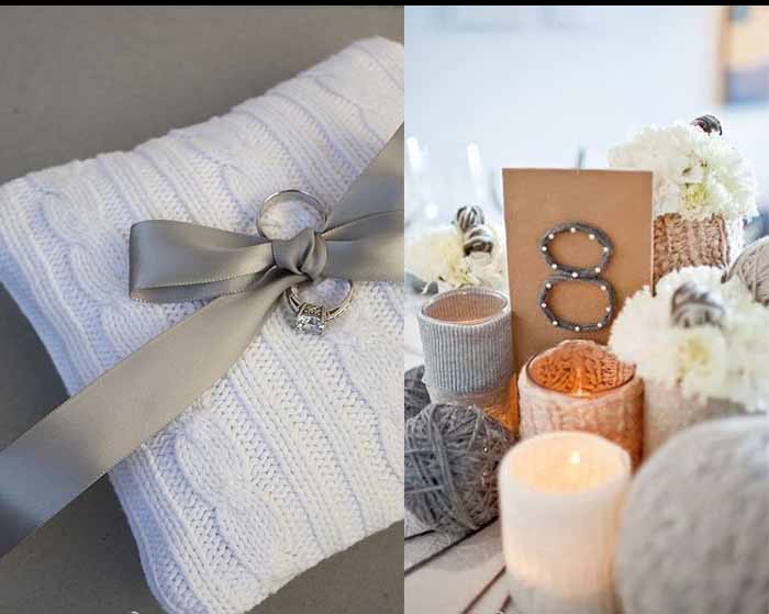 warm knitted for winter wedding party