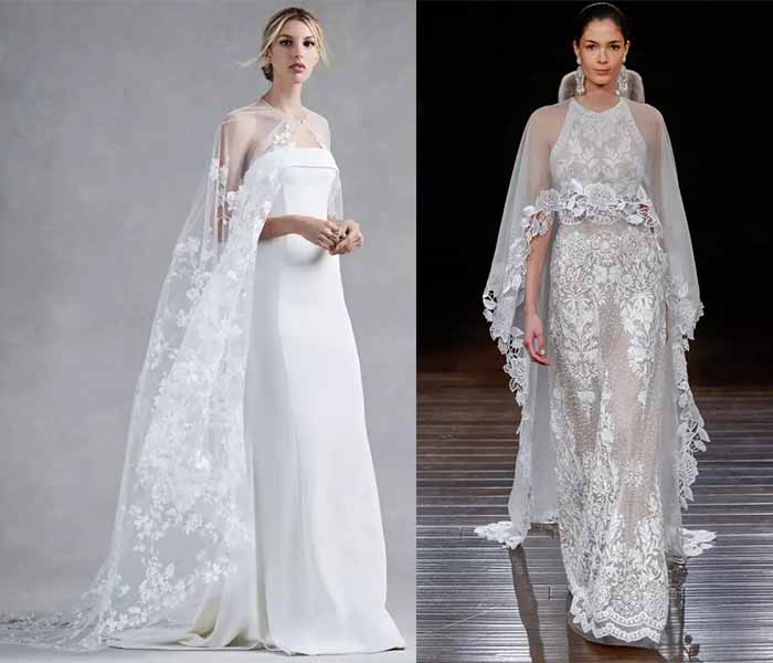 wedding dresses 2017 with cloak