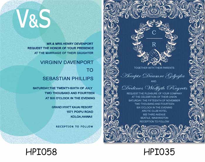 wedding invitations with acronyms