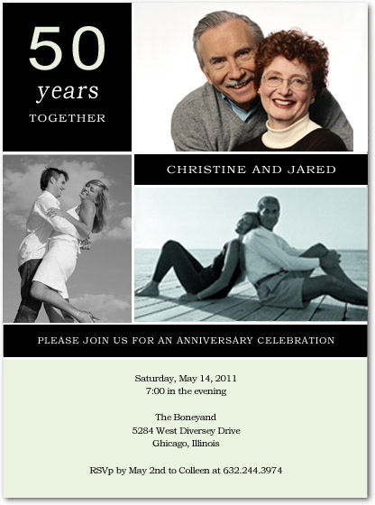 Recall Those Days Anniversary Invitation Cards HPA194