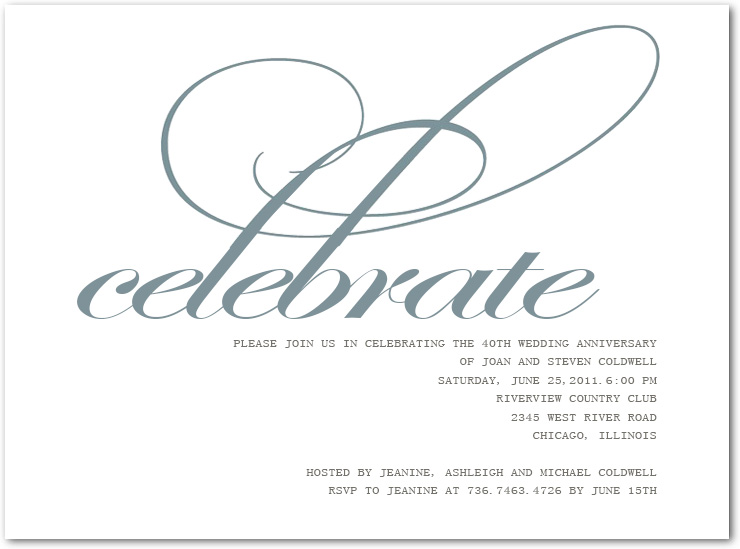Big Celebrate Anniversary Invitations HPA198