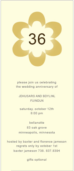 Sunflower Celebrate Anniversary Party Card HPA216