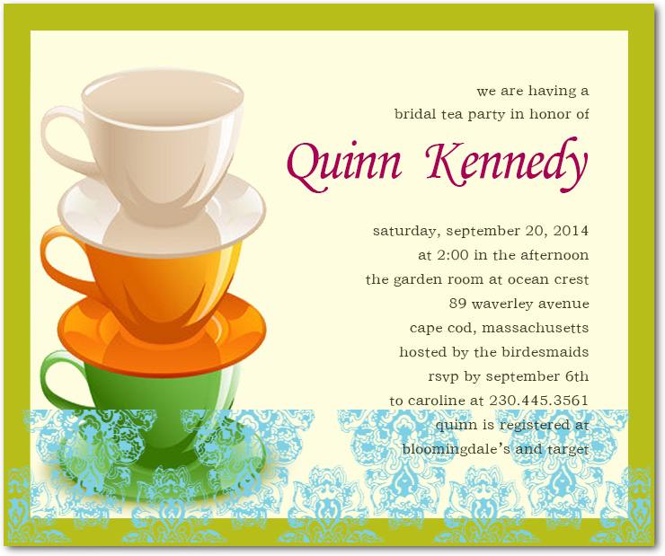 Coffee Cups Bridal Shower Invitation Card HPB140 Coffee Cups Bridal Shower Invitation Card HPB140