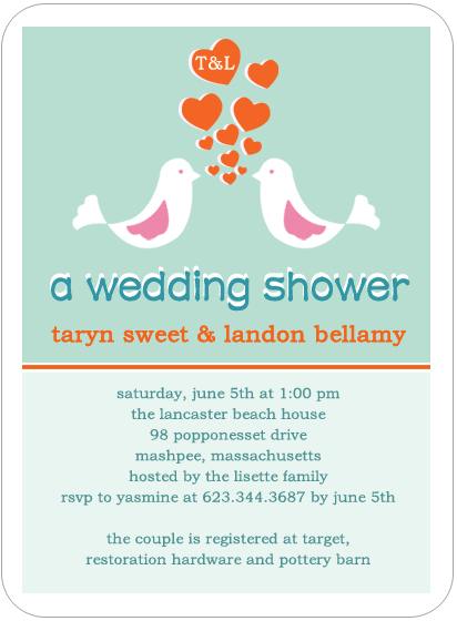 Love Birdie Bridal Shower Invitation Cards HPB143 Love Birdie Bridal Shower Invitation Cards HPB143