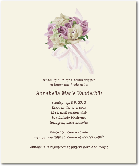 Modern Bouquet Bridal Shower Invitation Card HPB147