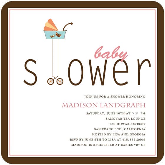 Paradise Of Children Playful Baby Shower Card HPBS250