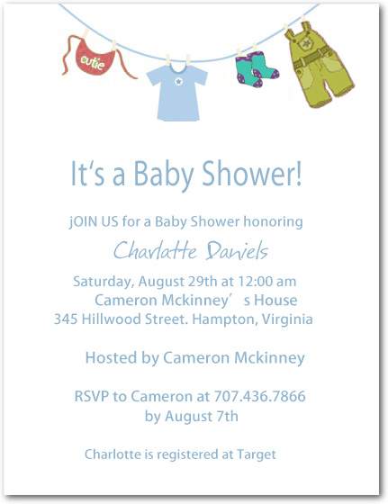 Baby Dressing Show Baby Shower Invitation Card HPBS252