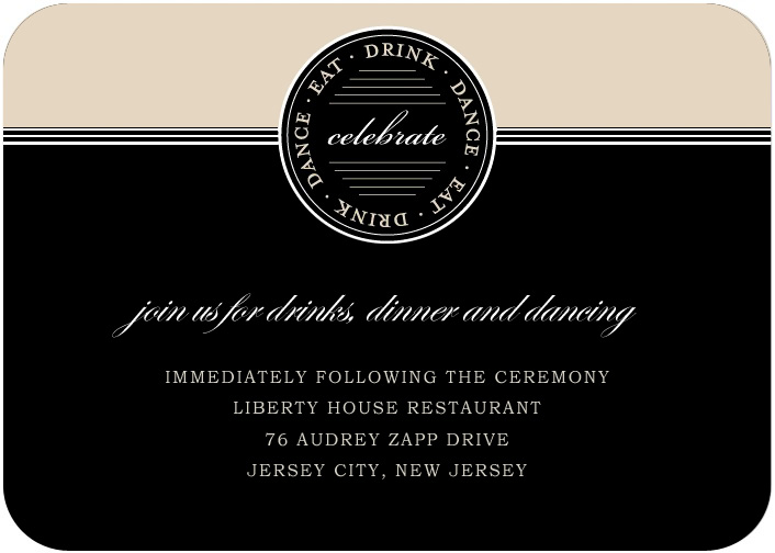 Two Colors Circle Reception Cards HPC005