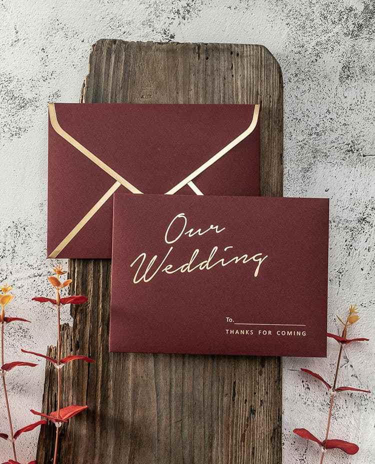 Matched Envelopes for Acrylic Wedding Invitations HPA288
