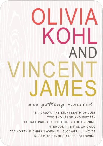 Simple Idyllic Wood Details Wedding Cards HPI006