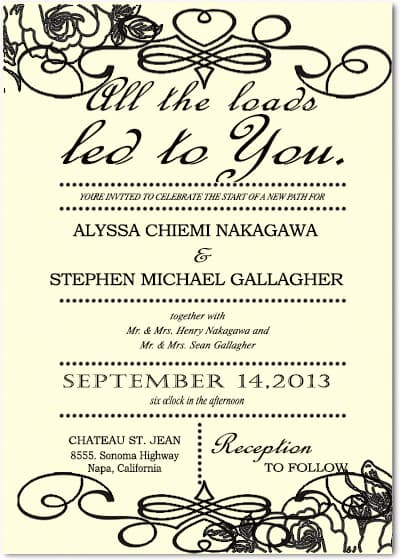 Exuberant Vitality Plant Wedding Cards HPI009