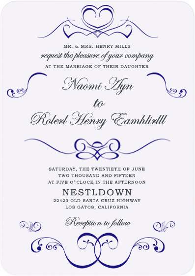 Incredible Art Of Line Wedding Invites Cards HPI019