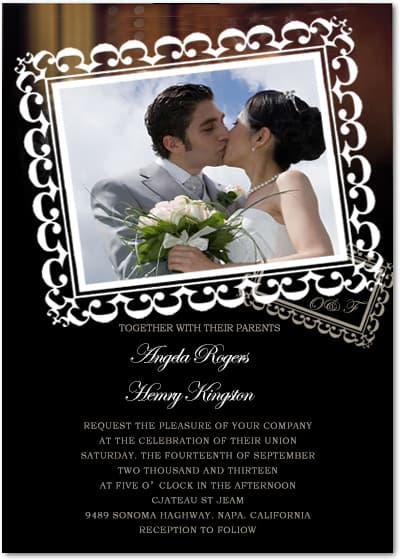Stamp Photo Masterpiece Wedding Invitation Card HPI029
