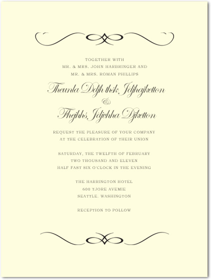 Windswept symmetrical Wedding Celebration Invitations HPI048
