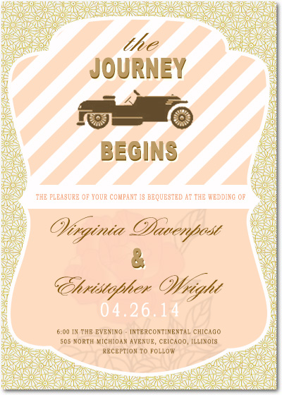 Special Design Bubble Car Wedding Invitations HPI054
