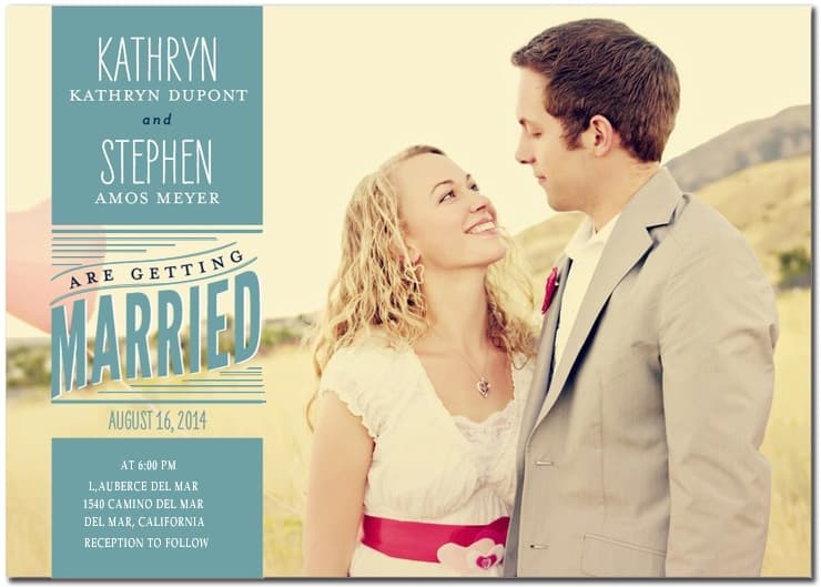 Gorgeous Postcard Wedding Invitation Cards HPI063