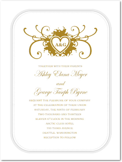 Heart Burst Into Bloom Wedding Invites HPI077