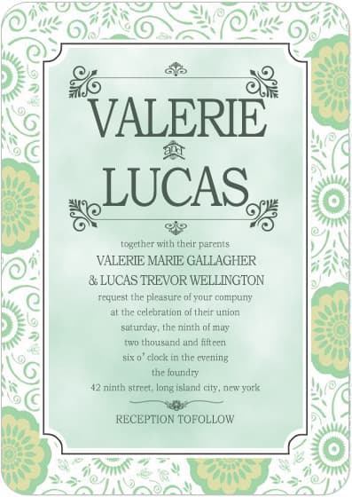 Chinese Style Dazzling Deco Wedding Invitations HPI079