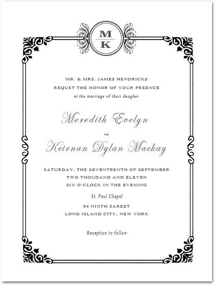 Sophisticated Art Deco Wedding Invitations HPI089
